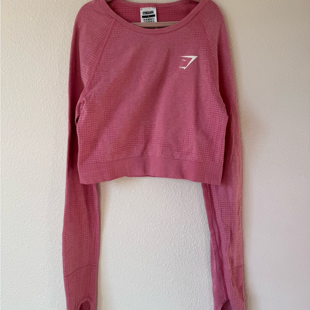 Gymshark Pink Long Sleeve Crop Top